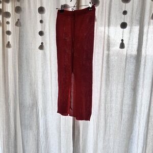 UNBRANDED-Knit Halter Dress Orange Size S